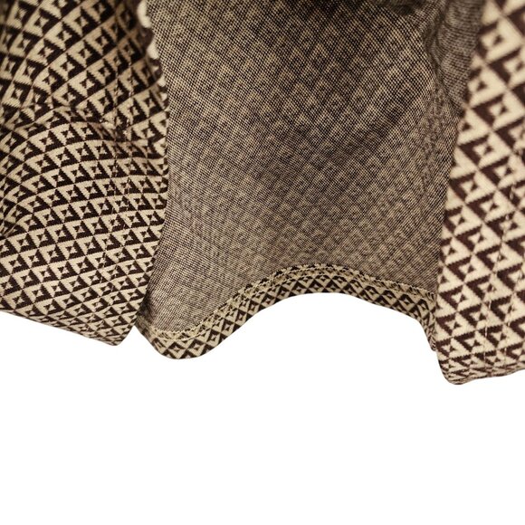 Retro Academia Cottagecore Office Workwear Mini Dress Light Brown Tan Cider M - Picture 11 of 11